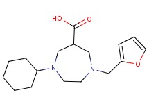 1-cyclohexyl-4-(2-furylmethyl)-1,4-diazepane-6-carboxylic acid