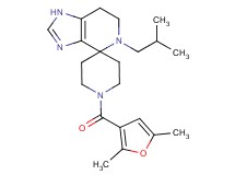 1'-(2,5-dimethyl-3-furoyl)-5-isobutyl-1,5,6,7-tetrahydrospiro[imidazo[4,5-c]pyridine-4,4'-piperidine]