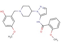 N-{1-[1-(2-hydroxy-5-methoxybenzyl)-4-piperidinyl]-1H-pyrazol-5-yl}-2-methoxybenzamide