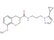 N-[3-(5-cyclopropyl-1H-pyrazol-1-yl)propyl]-8-methoxychromane-3-carboxamide