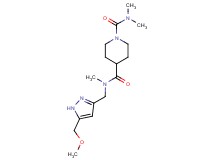N~4~-{[5-(methoxymethyl)-1H-pyrazol-3-yl]methyl}-N~1~,N~1~,N~4~-trimethylpiperidine-1,4-dicarboxamide
