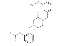 4-[2-(difluoromethoxy)benzyl]-1-(3-methoxybenzyl)-2-piperazinone