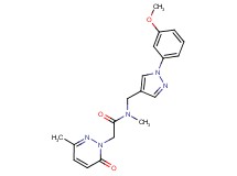 N-{[1-(3-methoxyphenyl)-1H-pyrazol-4-yl]methyl}-N-methyl-2-(3-methyl-6-oxo-1(6H)-pyridazinyl)acetamide