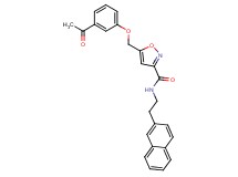 5-[(3-acetylphenoxy)methyl]-N-[2-(2-naphthyl)ethyl]-3-isoxazolecarboxamide
