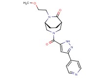 (1S*,5R*)-6-(2-methoxyethyl)-3-{[3-(4-pyridinyl)-1H-pyrazol-5-yl]carbonyl}-3,6-diazabicyclo[3.2.2]nonan-7-one