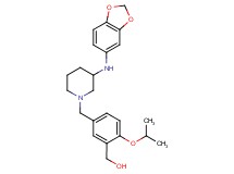 (5-{[3-(1,3-benzodioxol-5-ylamino)-1-piperidinyl]methyl}-2-isopropoxyphenyl)methanol