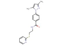 4-(3,5-dimethyl-1H-pyrazol-1-yl)-N-[2-(2-pyridinylthio)ethyl]benzamide