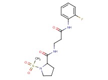 1-(methylsulfonyl)prolyl-N~1~-(2-fluorophenyl)-beta-alaninamide