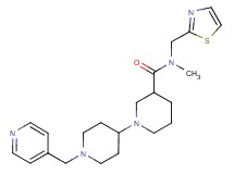 N-methyl-1'-(pyridin-4-ylmethyl)-N-(1,3-thiazol-2-ylmethyl)-1,4'-bipiperidine-3-carboxamide