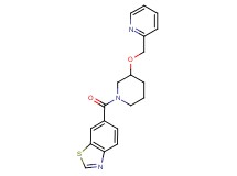 6-{[3-(2-pyridinylmethoxy)-1-piperidinyl]carbonyl}-1,3-benzothiazole