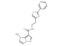 1-methyl-N-[2-(2-pyridin-3-yl-1,3-thiazol-4-yl)ethyl]-1H-imidazo[1,2-b]pyrazole-7-carboxamide