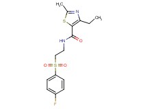 4-ethyl-N-{2-[(4-fluorophenyl)sulfonyl]ethyl}-2-methyl-1,3-thiazole-5-carboxamide