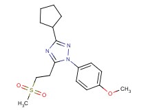 3-cyclopentyl-1-(4-methoxyphenyl)-5-[2-(methylsulfonyl)ethyl]-1H-1,2,4-triazole
