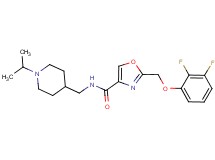 2-[(2,3-difluorophenoxy)methyl]-N-[(1-isopropyl-4-piperidinyl)methyl]-1,3-oxazole-4-carboxamide