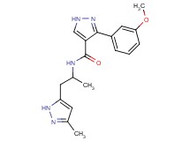 3-(3-methoxyphenyl)-N-[1-methyl-2-(3-methyl-1H-pyrazol-5-yl)ethyl]-1H-pyrazole-4-carboxamide
