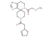 1'-(cyclopent-2-en-1-ylacetyl)-5-(methoxyacetyl)-1,5,6,7-tetrahydrospiro[imidazo[4,5-c]pyridine-4,4'-piperidine]