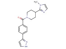 4-(1-methyl-1H-imidazol-2-yl)-1-[4-(1H-pyrazol-3-yl)benzoyl]piperidine
