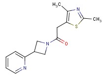 2-{1-[(2,4-dimethyl-1,3-thiazol-5-yl)acetyl]azetidin-3-yl}pyridine