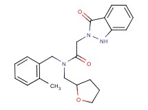 N-(2-methylbenzyl)-2-(3-oxo-1,3-dihydro-2H-indazol-2-yl)-N-(tetrahydrofuran-2-ylmethyl)acetamide