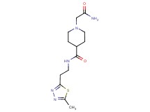1-(2-amino-2-oxoethyl)-N-[2-(5-methyl-1,3,4-thiadiazol-2-yl)ethyl]-4-piperidinecarboxamide