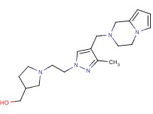 (1-{2-[4-(3,4-dihydropyrrolo[1,2-a]pyrazin-2(1H)-ylmethyl)-3-methyl-1H-pyrazol-1-yl]ethyl}pyrrolidin-3-yl)methanol