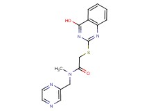 2-[(4-hydroxy-2-quinazolinyl)thio]-N-methyl-N-(2-pyrazinylmethyl)acetamide trifluoroacetate (salt)