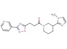 3-(5-{3-[3-(1-methyl-1H-imidazol-2-yl)-1-piperidinyl]-3-oxopropyl}-1,2,4-oxadiazol-3-yl)pyridine