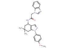 2-(1H-benzimidazol-1-yl)-N-[1-(4-methoxyphenyl)-6,6-dimethyl-4,5,6,7-tetrahydro-1H-indazol-4-yl]acetamide