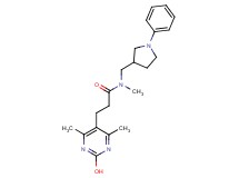 3-(2-hydroxy-4,6-dimethyl-5-pyrimidinyl)-N-methyl-N-[(1-phenyl-3-pyrrolidinyl)methyl]propanamide