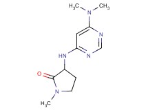 3-{[6-(dimethylamino)-4-pyrimidinyl]amino}-1-methyl-2-pyrrolidinone