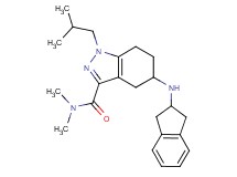 5-(2,3-dihydro-1H-inden-2-ylamino)-1-isobutyl-N,N-dimethyl-4,5,6,7-tetrahydro-1H-indazole-3-carboxamide