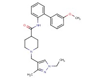 1-[(1-ethyl-3-methyl-1H-pyrazol-4-yl)methyl]-N-(3'-methoxy-2-biphenylyl)-4-piperidinecarboxamide
