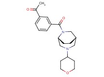1-(3-{[(1S*,5R*)-3-(tetrahydro-2H-pyran-4-yl)-3,6-diazabicyclo[3.2.2]non-6-yl]carbonyl}phenyl)ethanone