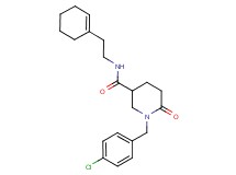 1-(4-chlorobenzyl)-N-[2-(1-cyclohexen-1-yl)ethyl]-6-oxo-3-piperidinecarboxamide