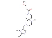 4-[(1,2-dimethyl-1H-imidazol-5-yl)methyl]-9-(3-methoxypropanoyl)-1-methyl-1,4,9-triazaspiro[5.5]undecane