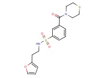 N-[2-(2-furyl)ethyl]-3-(thiomorpholin-4-ylcarbonyl)benzenesulfonamide
