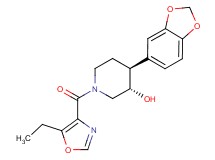 (3S*,4S*)-4-(1,3-benzodioxol-5-yl)-1-[(5-ethyl-1,3-oxazol-4-yl)carbonyl]piperidin-3-ol