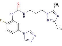 N-[3-(3,5-dimethyl-1H-1,2,4-triazol-1-yl)propyl]-N'-[2-fluoro-5-(4H-1,2,4-triazol-4-yl)phenyl]urea