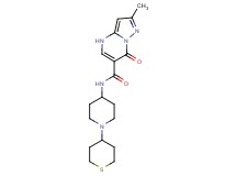 2-methyl-7-oxo-N-[1-(tetrahydro-2H-thiopyran-4-yl)piperidin-4-yl]-4,7-dihydropyrazolo[1,5-a]pyrimidine-6-carboxamide