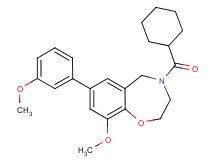 4-(cyclohexylcarbonyl)-9-methoxy-7-(3-methoxyphenyl)-2,3,4,5-tetrahydro-1,4-benzoxazepine