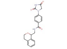 N-(3,4-dihydro-1H-isochromen-1-ylmethyl)-4-(2,4-dioxo-1-imidazolidinyl)benzamide