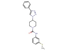 N-[3-(methylthio)phenyl]-4-(4-phenyl-1H-1,2,3-triazol-1-yl)piperidine-1-carboxamide