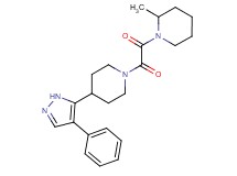 2-methyl-1-{oxo[4-(4-phenyl-1H-pyrazol-5-yl)piperidin-1-yl]acetyl}piperidine