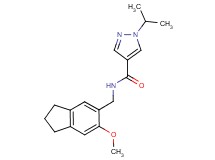 1-isopropyl-N-[(6-methoxy-2,3-dihydro-1H-inden-5-yl)methyl]-1H-pyrazole-4-carboxamide