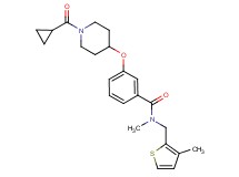 3-{[1-(cyclopropylcarbonyl)-4-piperidinyl]oxy}-N-methyl-N-[(3-methyl-2-thienyl)methyl]benzamide