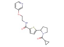 5-[1-(cyclopropylcarbonyl)-2-pyrrolidinyl]-N-[2-(3-pyridinyloxy)ethyl]-2-thiophenecarboxamide