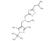 N-[(1-tert-butyl-3,5-dimethyl-1H-pyrazol-4-yl)methyl]-N-[(5-isobutyl-1,2,4-oxadiazol-3-yl)methyl]ethanamine