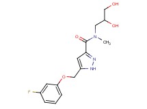 N-(2,3-dihydroxypropyl)-5-[(3-fluorophenoxy)methyl]-N-methyl-1H-pyrazole-3-carboxamide