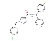 1-(4-chlorobenzyl)-N-[(4-fluorophenyl)(4-pyridinyl)methyl]-1H-1,2,3-triazole-4-carboxamide