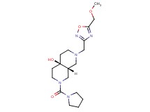 (4aR*,8aR*)-2-{[5-(methoxymethyl)-1,2,4-oxadiazol-3-yl]methyl}-7-(pyrrolidin-1-ylcarbonyl)octahydro-2,7-naphthyridin-4a(2H)-ol